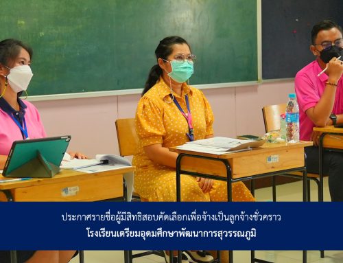 ประกาศรายชื่อผู้มีสิทธิสอบคัดเลือกเพื่อจ้างเป็นลูกจ้างชั่วคราว